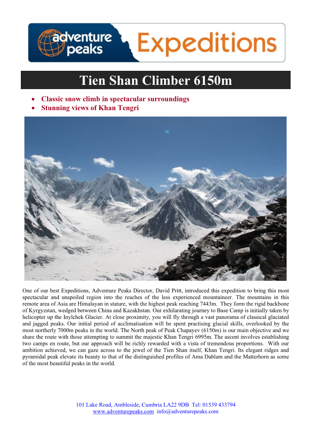 Tien Shan Climber 6150M