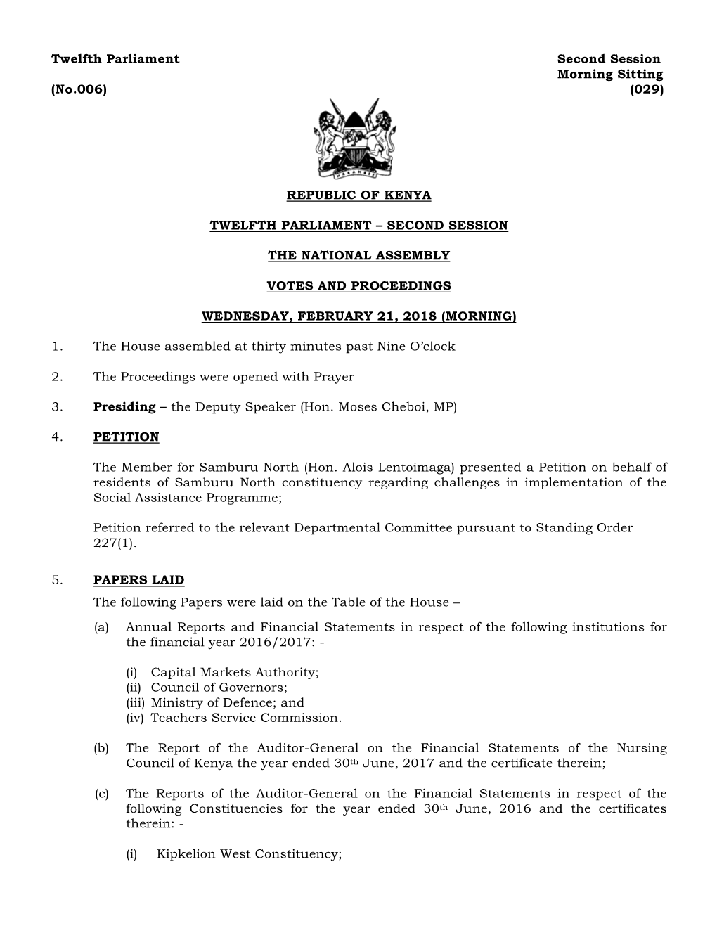 Twelfth Parliament Second Session Morning Sitting (No.006) (029)