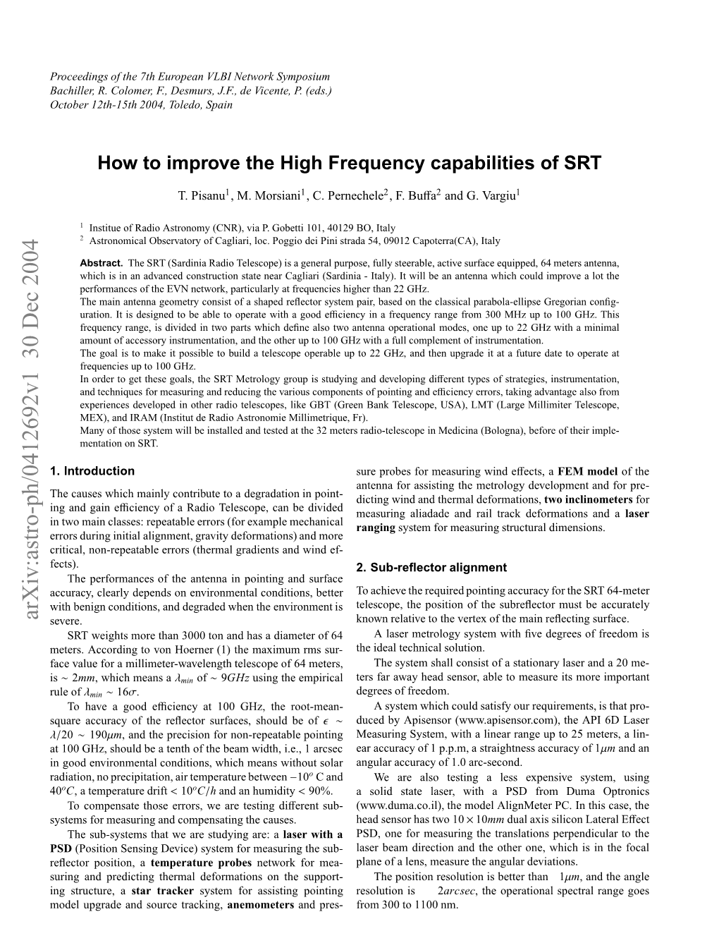 How to Improve the High Frequency Capabilities of SRT