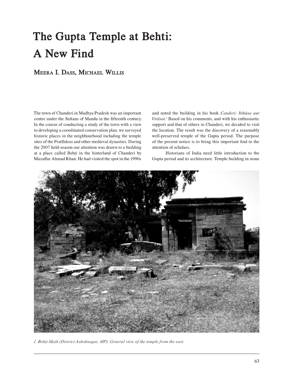 The-Gupta-Temple-At-Behti-A-New-Find-By-Michael-Willis-And-Meera-I-Dass.Pdf