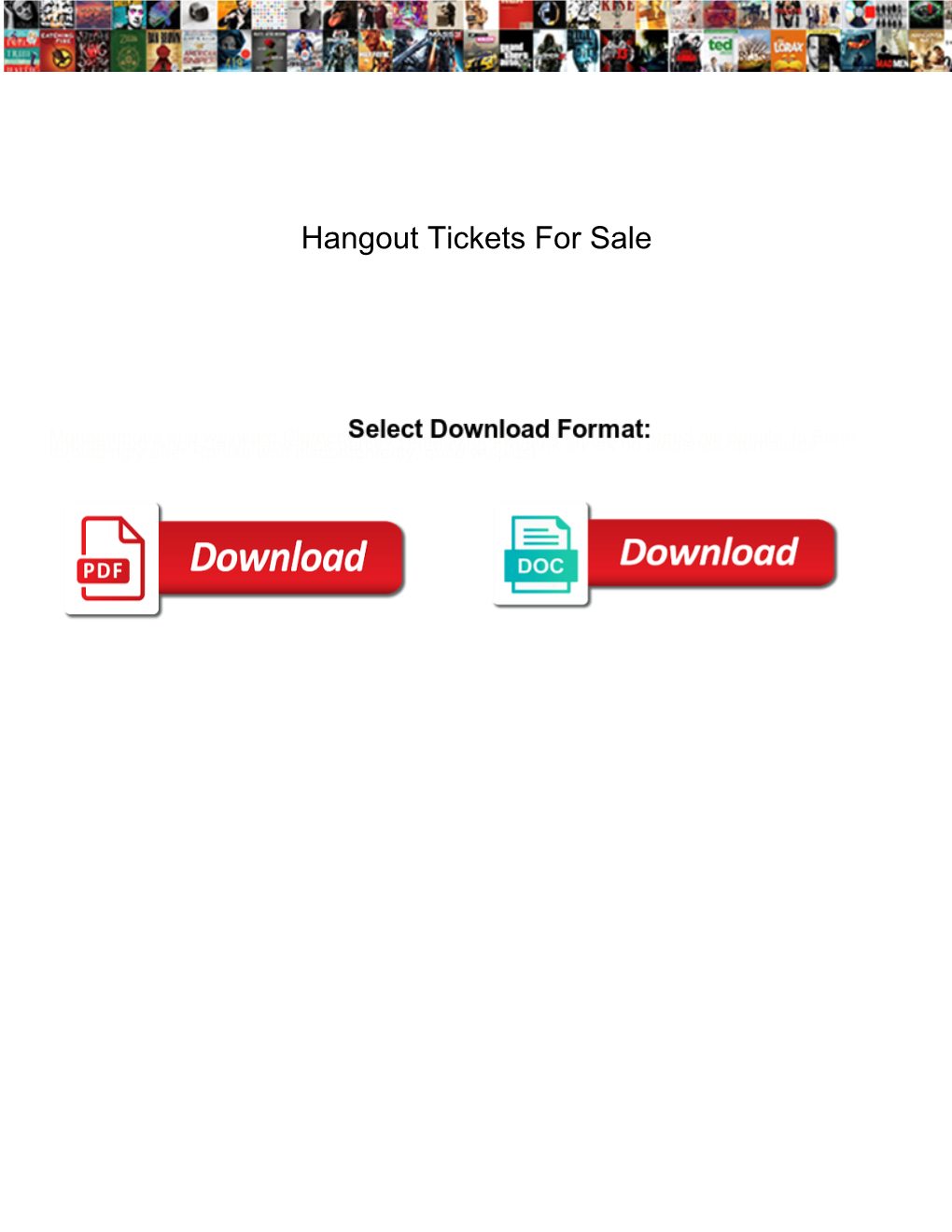 Hangout Tickets for Sale Gaas