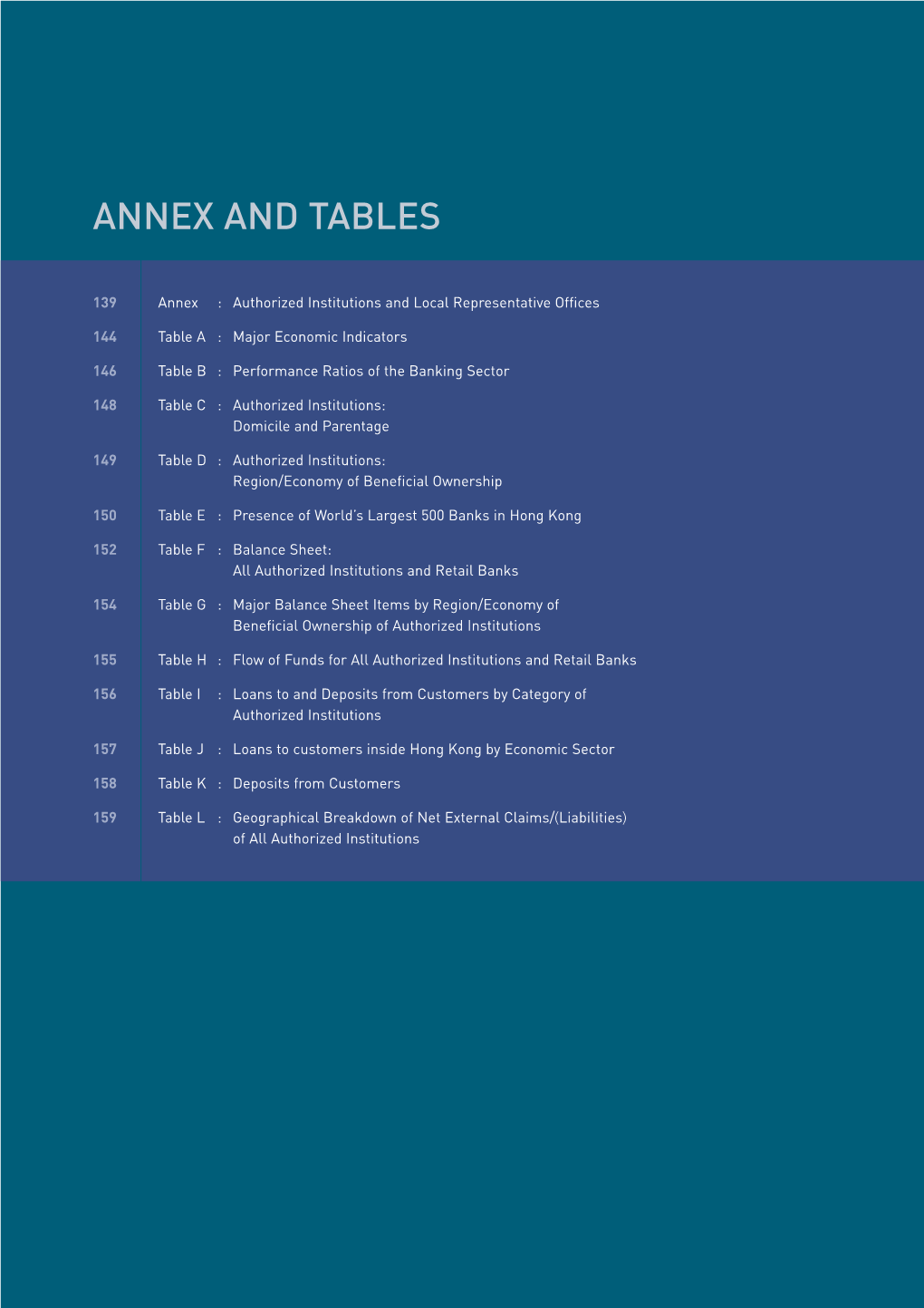 Annex and Tables