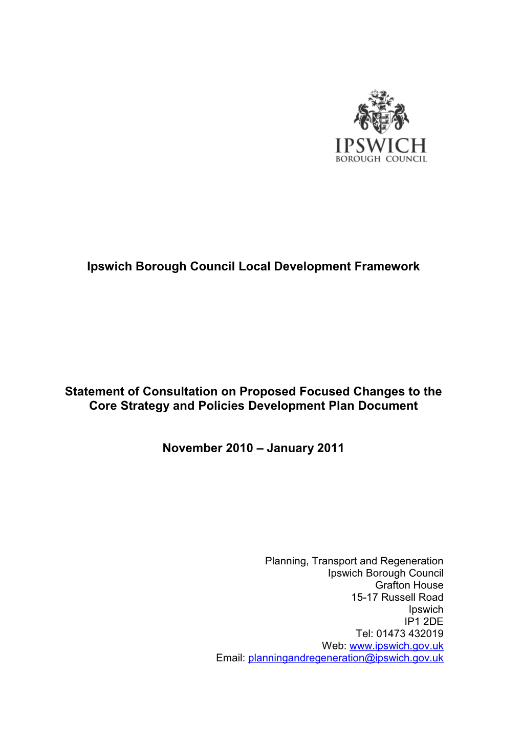 Ipswich Borough Council Local Development Framework Statement