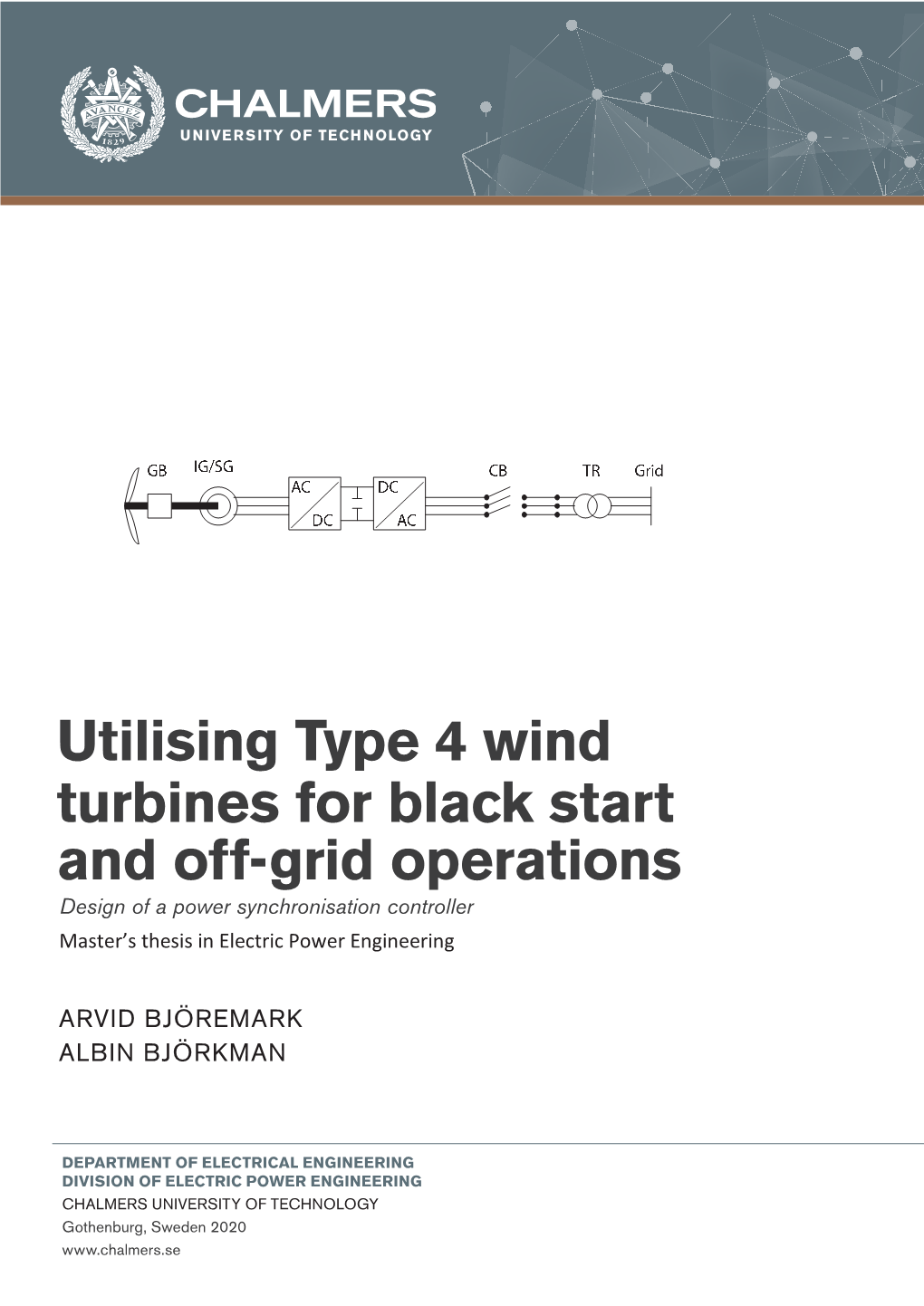 Utilising Type 4 Wind Turbines for Black Start and Off-Grid Operations 2020