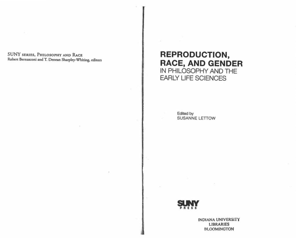 Reproduction, Race, and Gender