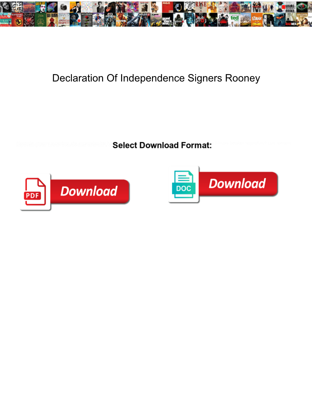 Declaration of Independence Signers Rooney