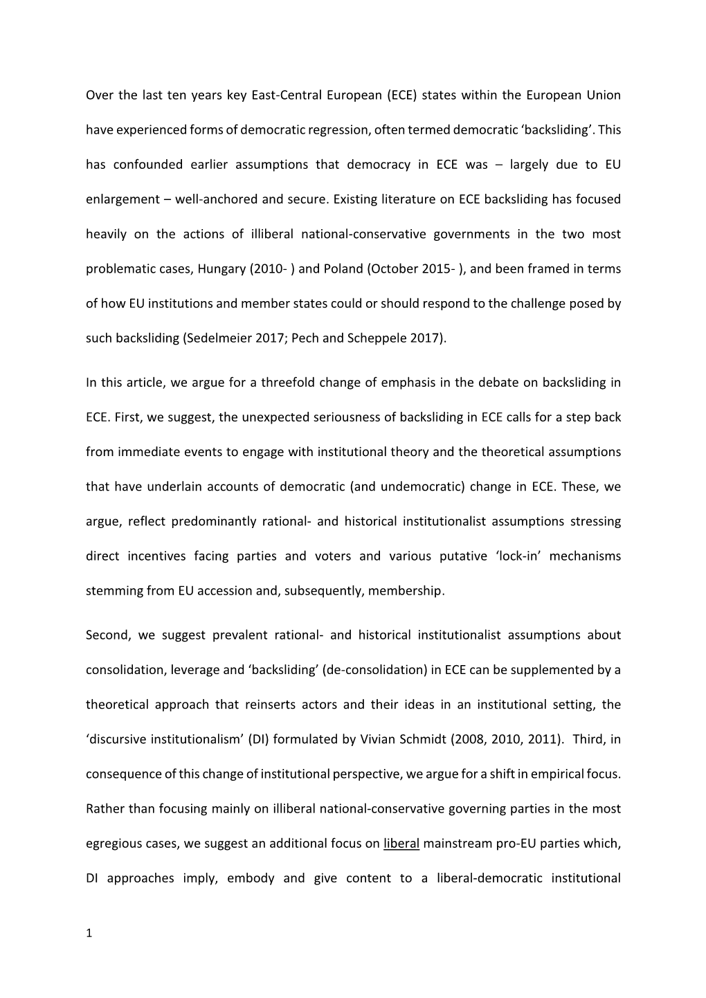 States Within the European Union Have Experienced Forms of Democratic Regression, Often Termed Democratic ‘Backsliding’