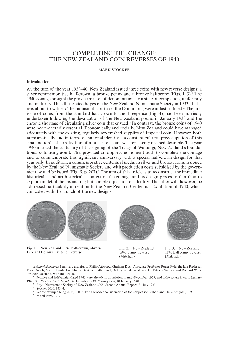 The New Zealand Coin Reverses of 1940