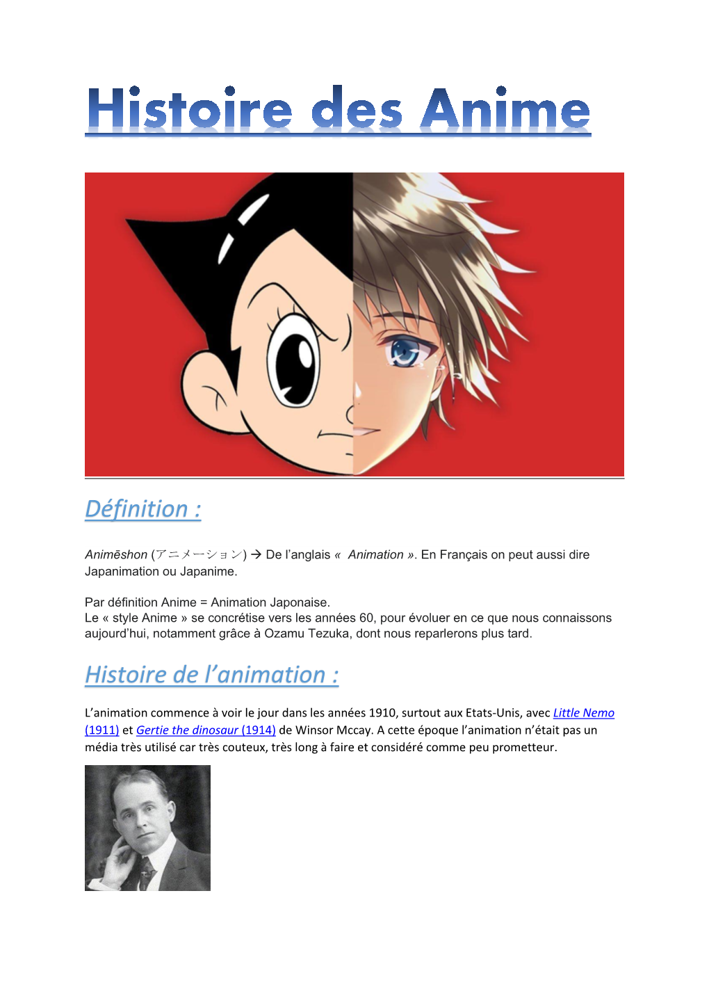 Définition : Histoire De L'animation