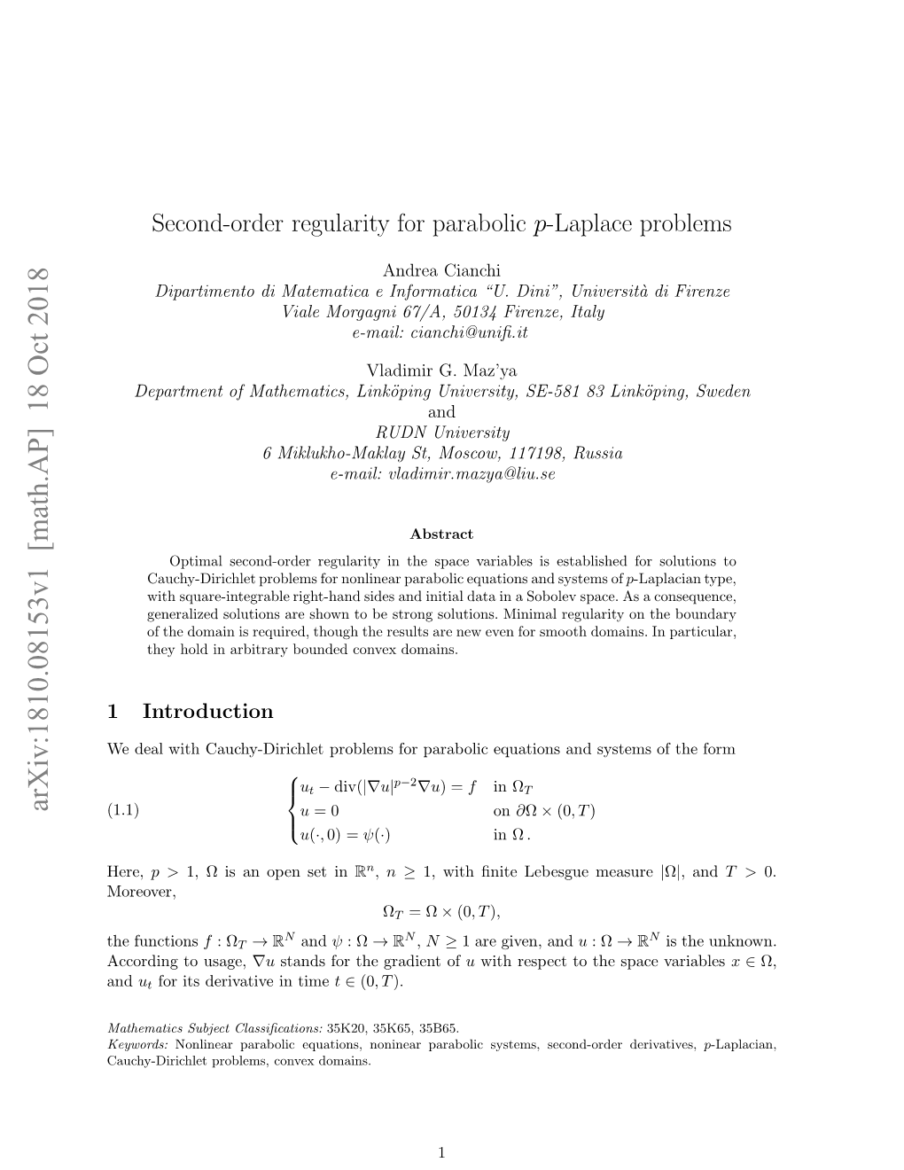 Second-Order Regularity for Parabolic P-Laplace Problems