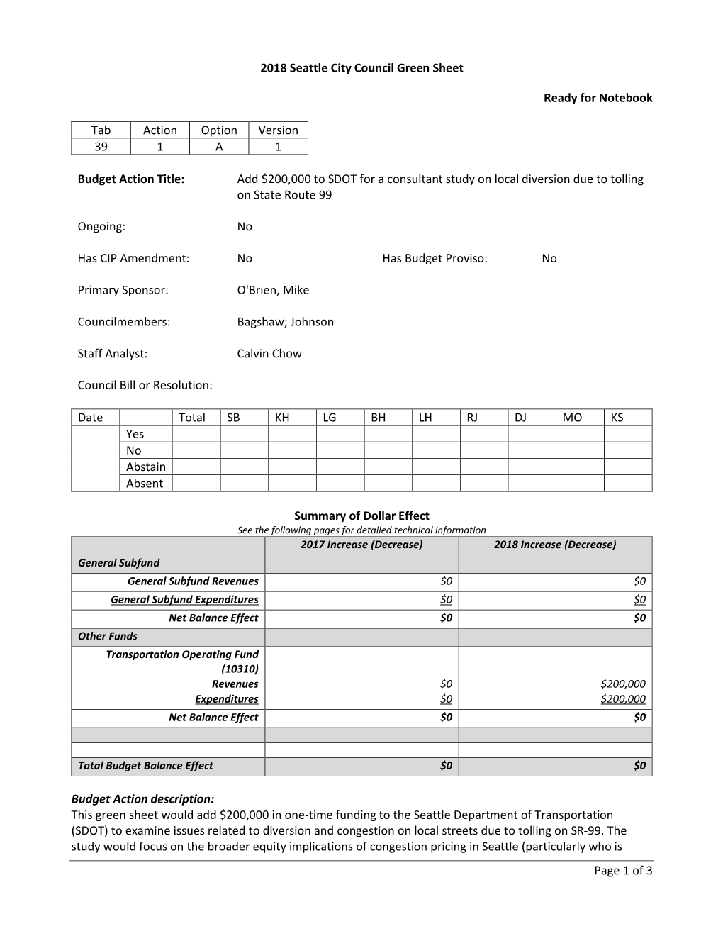 Page 1 of 3 2018 Seattle City Council Green Sheet Ready for Notebook