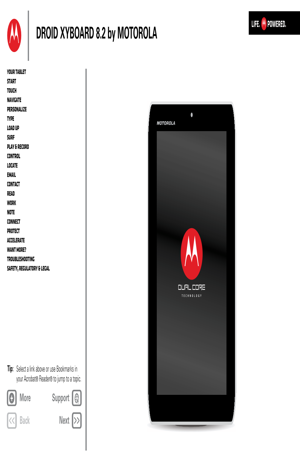 DROID XYBOARD 8.2 by MOTOROLA Verizon User Guide