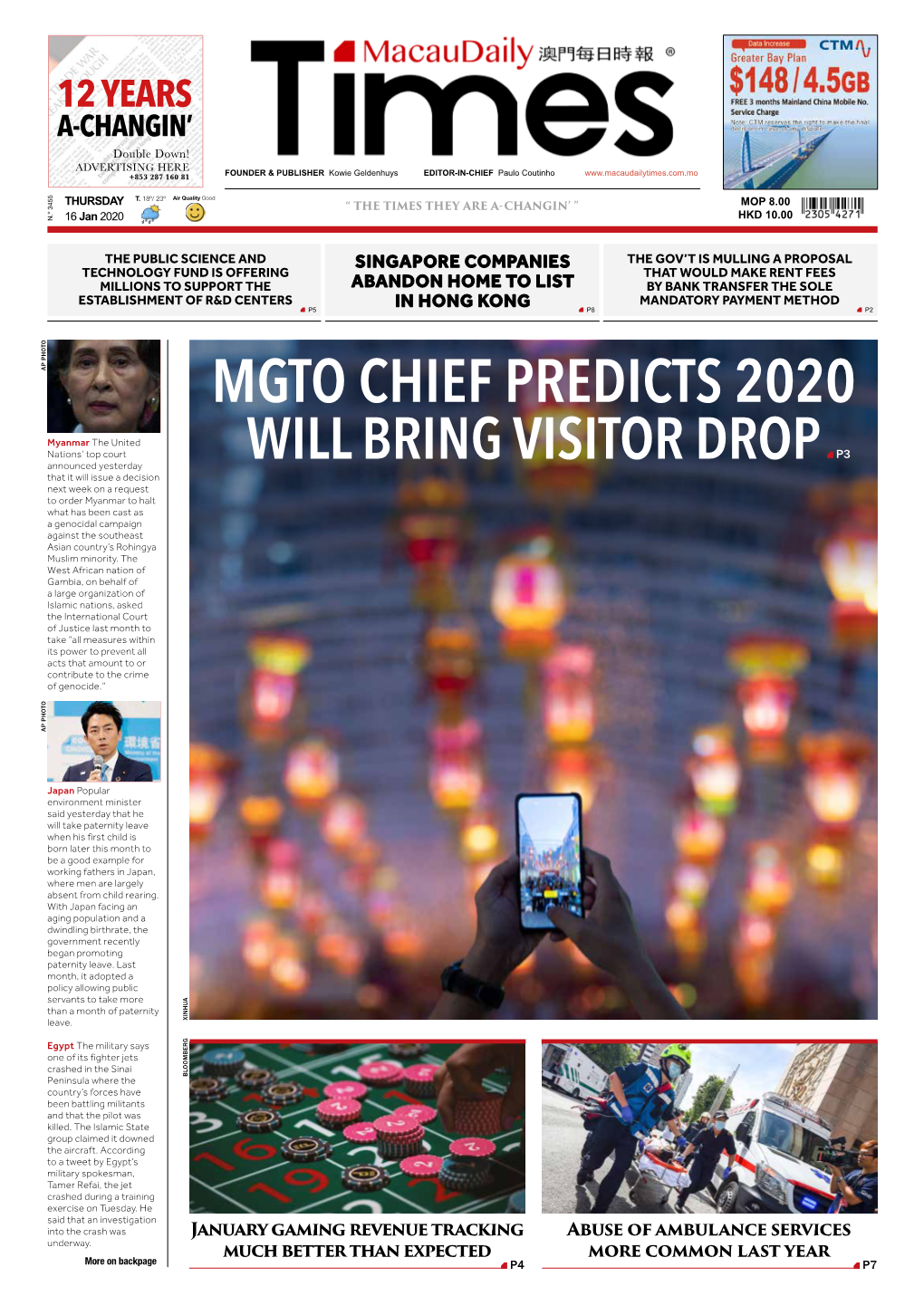 Mgto Chief Predicts 2020