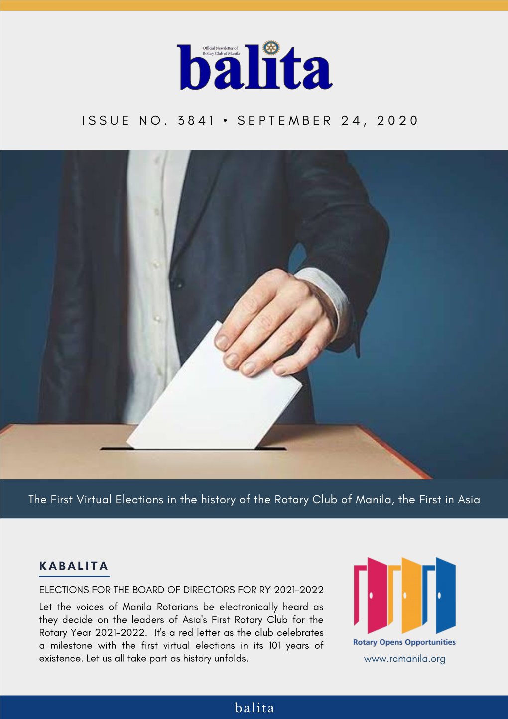 Issue No. 3841 • September 24, 2020 Kabalita