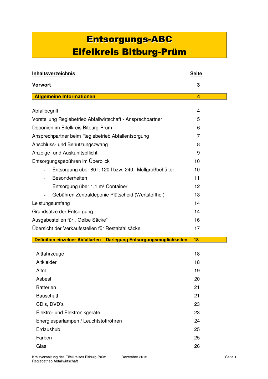 Entsorgungs-ABC Eifelkreis Bitburg-Prüm