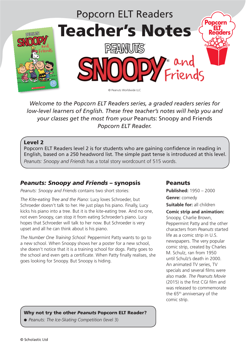 Peanuts Snoopy and Friends Teacher's Notes.Pdf