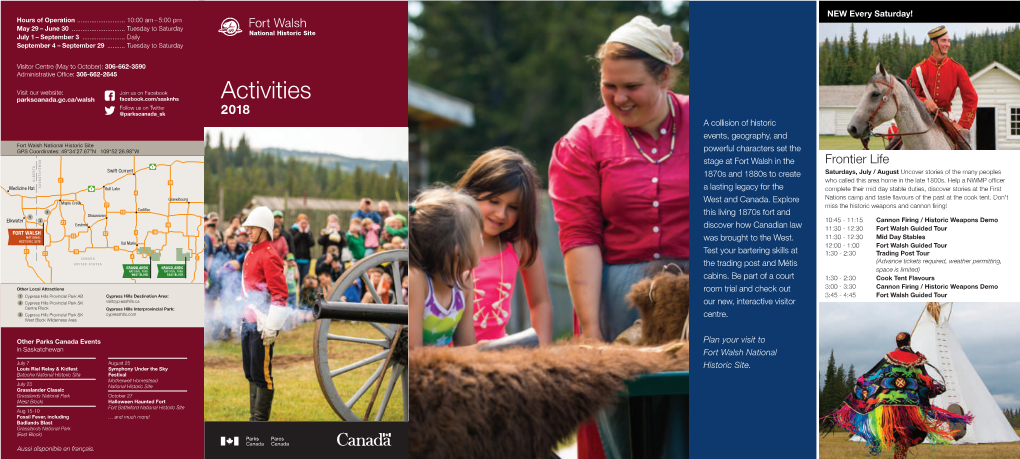 Fort Walsh NHS 2018 Activity Guide