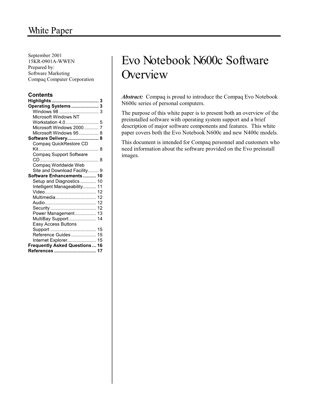 Evo Notebook N600c Software Overview 2