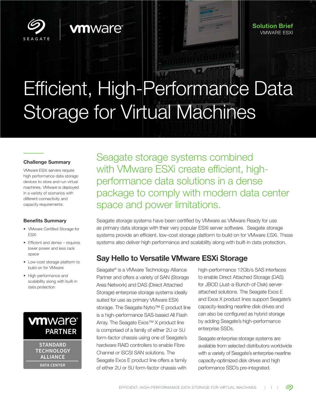Efficient, High-Performance Data Storage for Virtual Machines