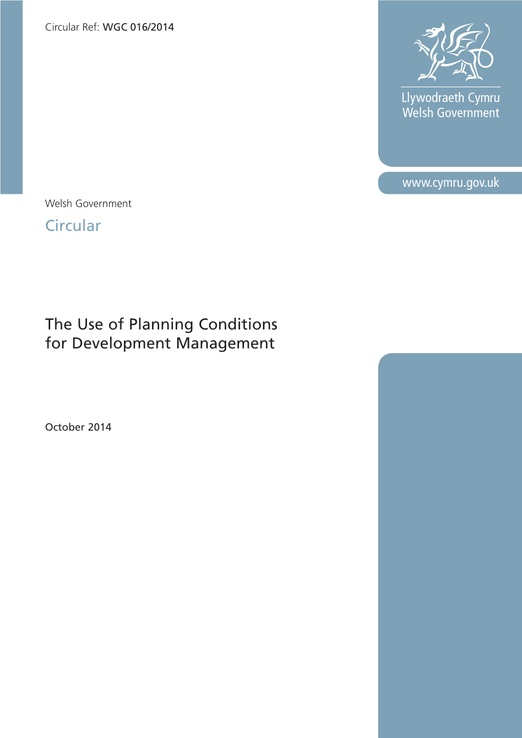 The Use of Planning Conditions for Development Management Circular