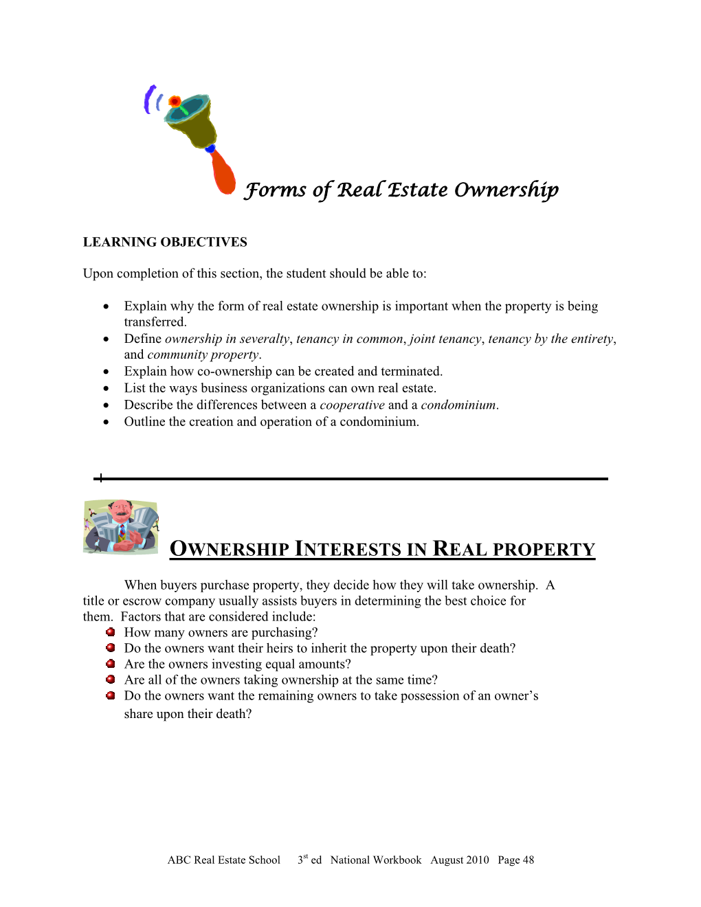 Forms of Real Estate Ownership