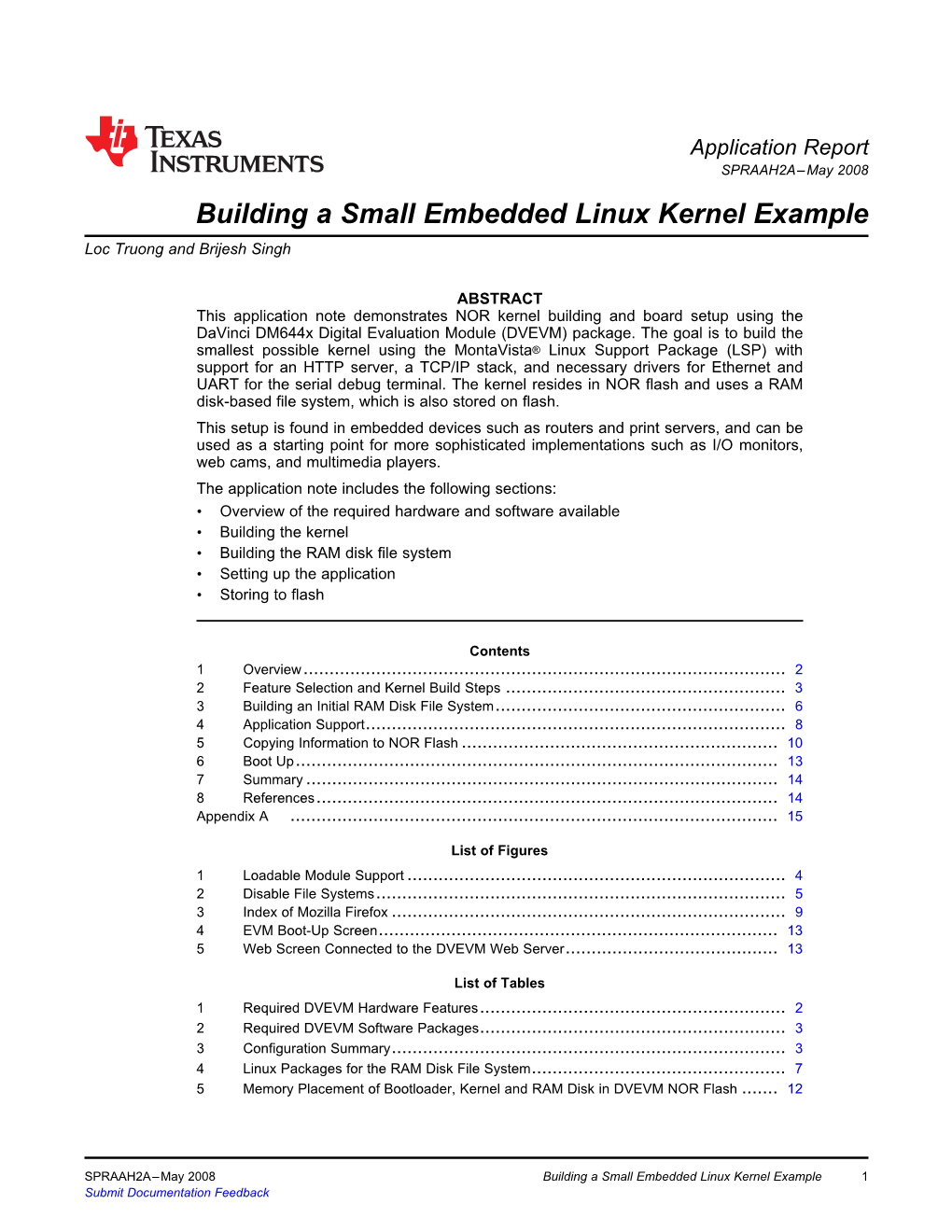 Building a Small Embedded Linux Kernel Example (Rev. A