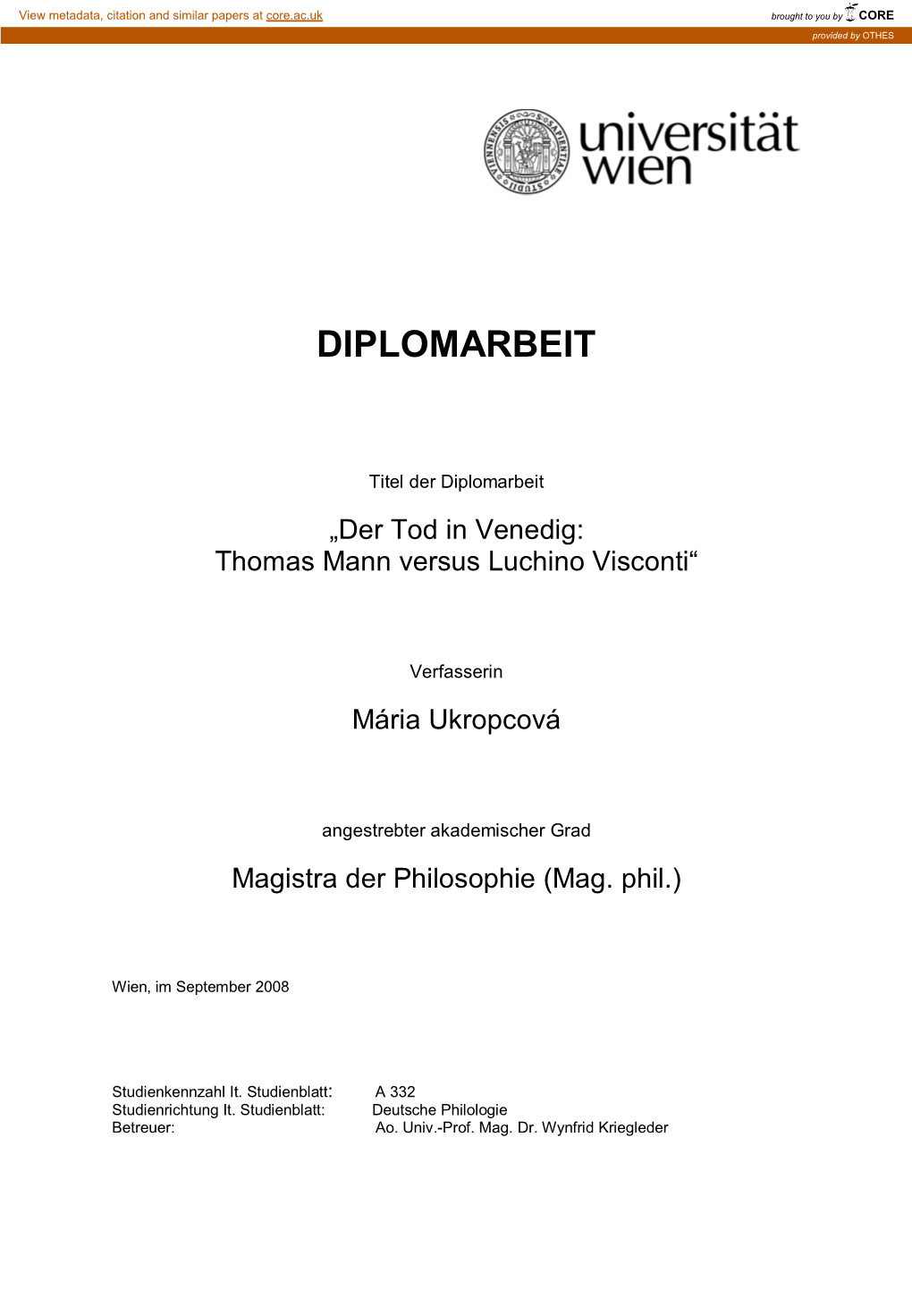 Diplomarbeit