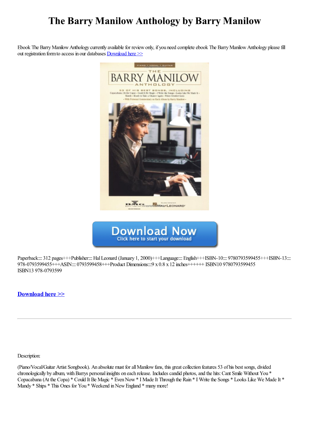 The-Barry-Manilow-Anthology.Pdf