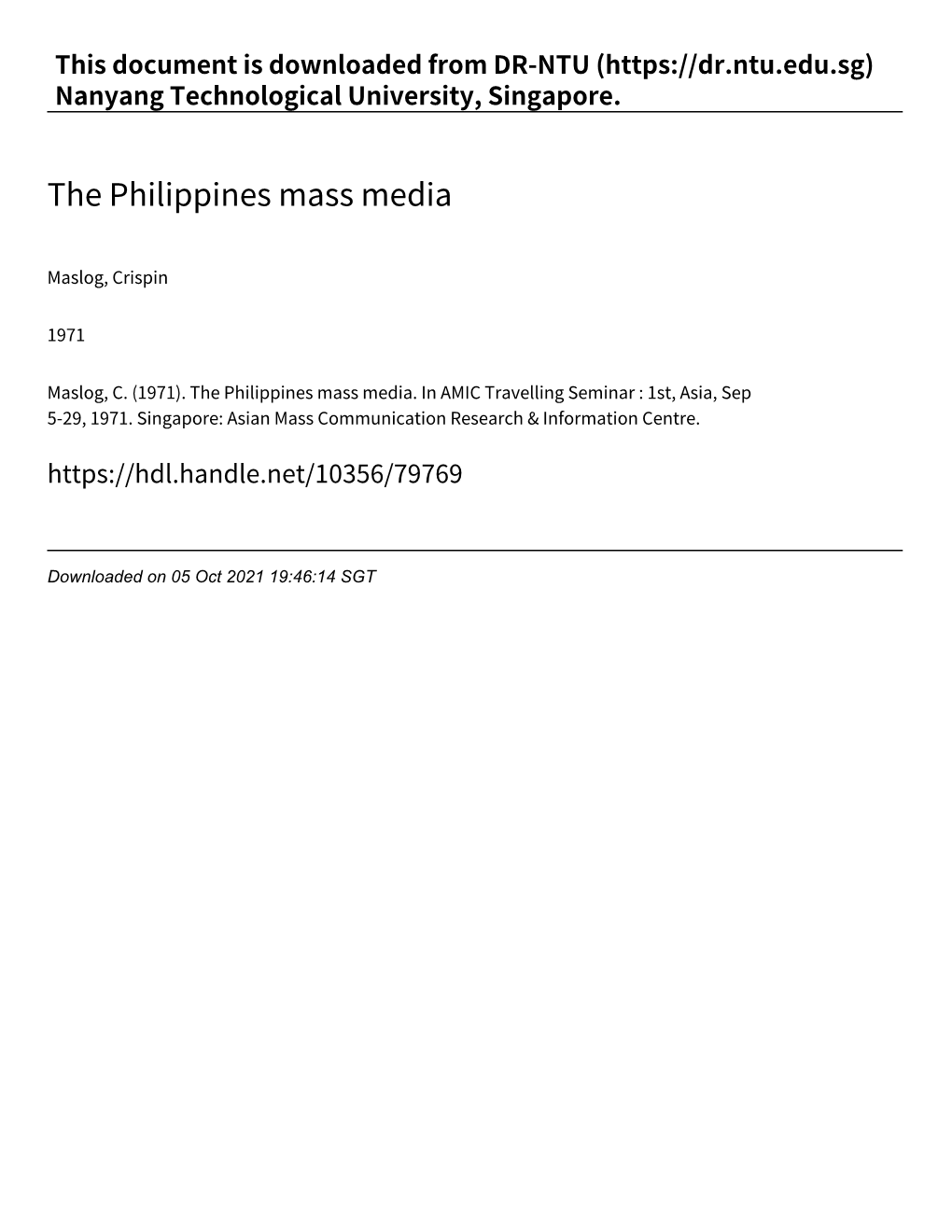 The Philippines Mass Media