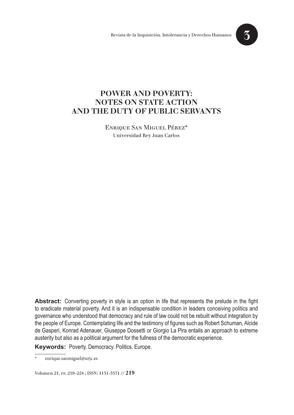 Power and Poverty: Notes on State Action and the Duty of Public Servants