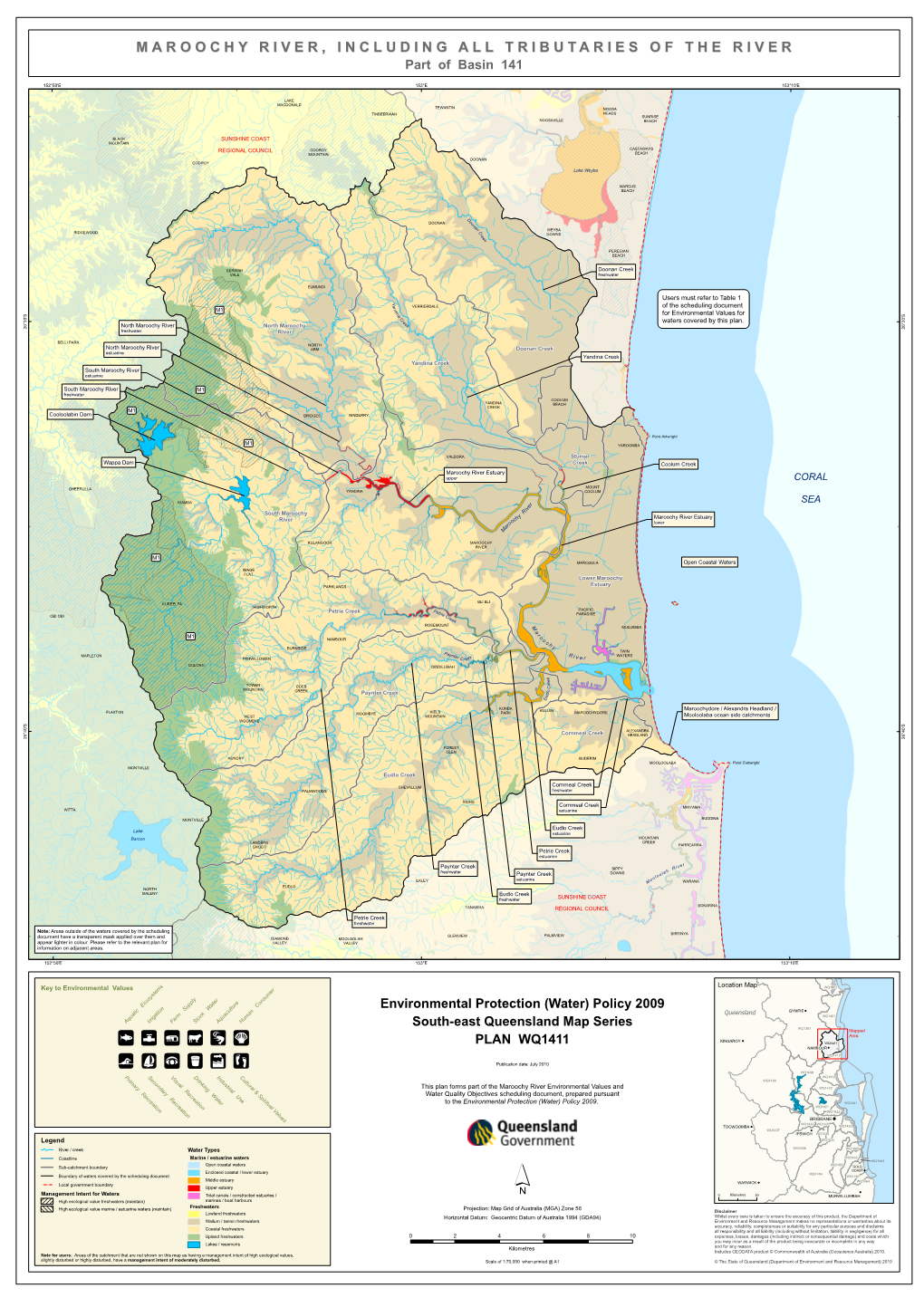 Maroochy River Environmental Values and Water Quality Objectives (Plan)