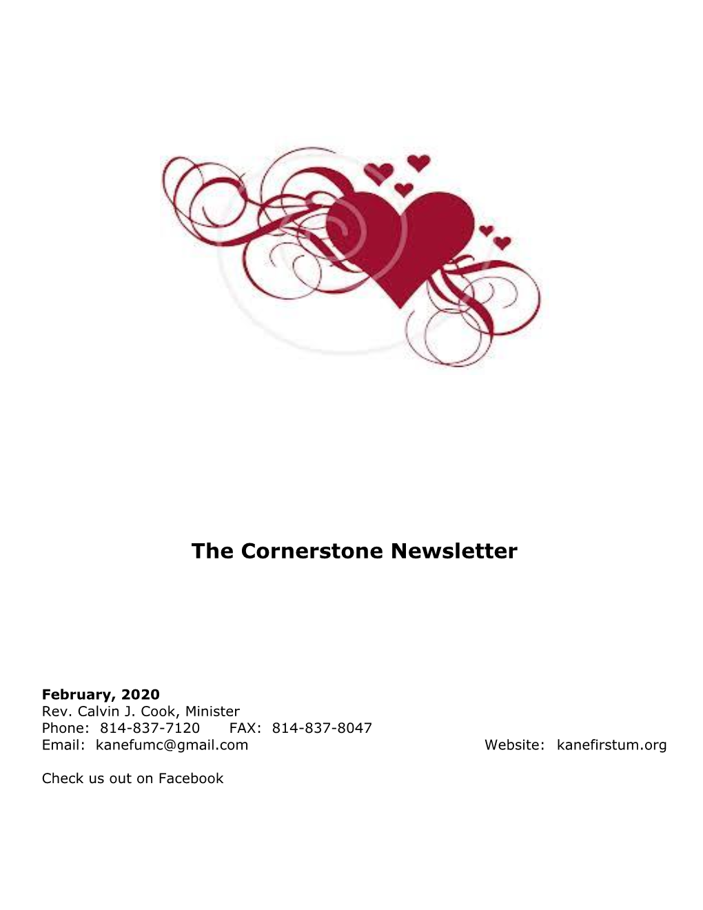 The Cornerstone Newsletter