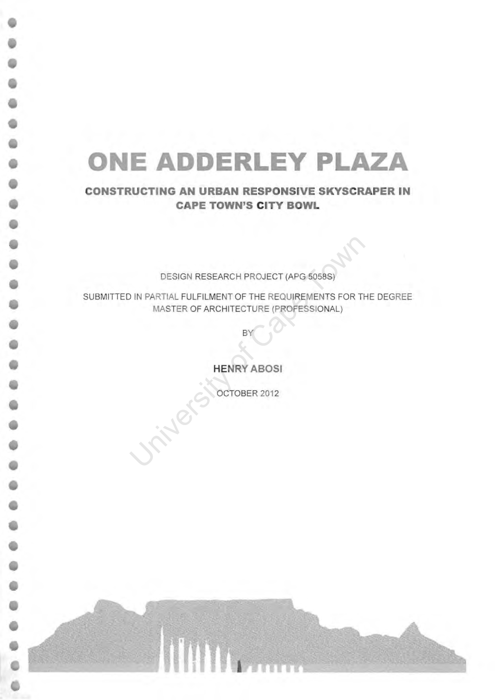 O E ADDERLEY PLAZA