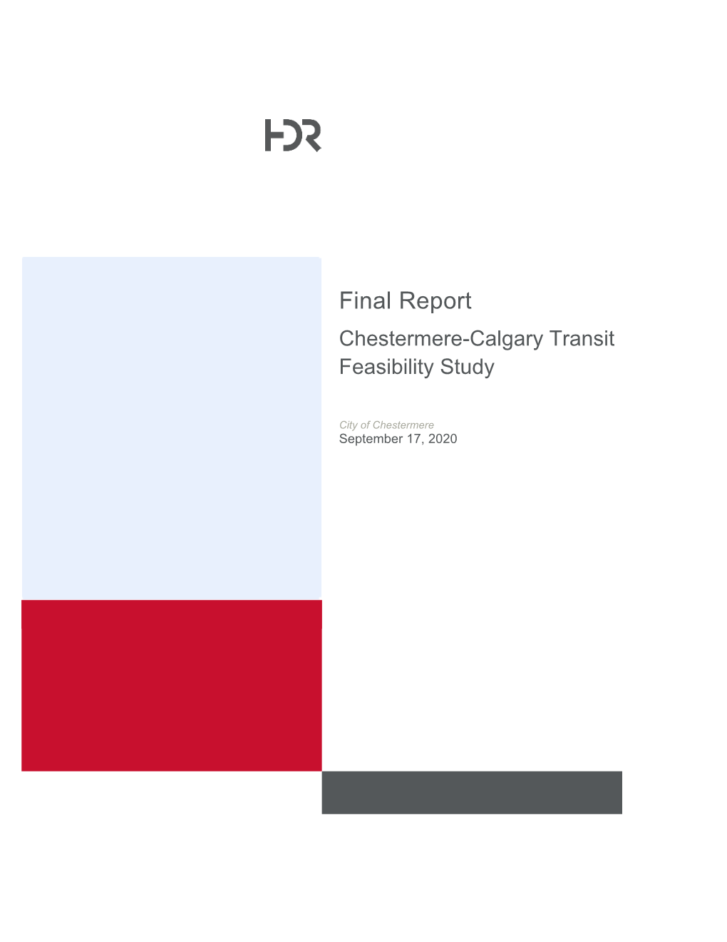 Final Report Chestermere-Calgary Transit Feasibility Study