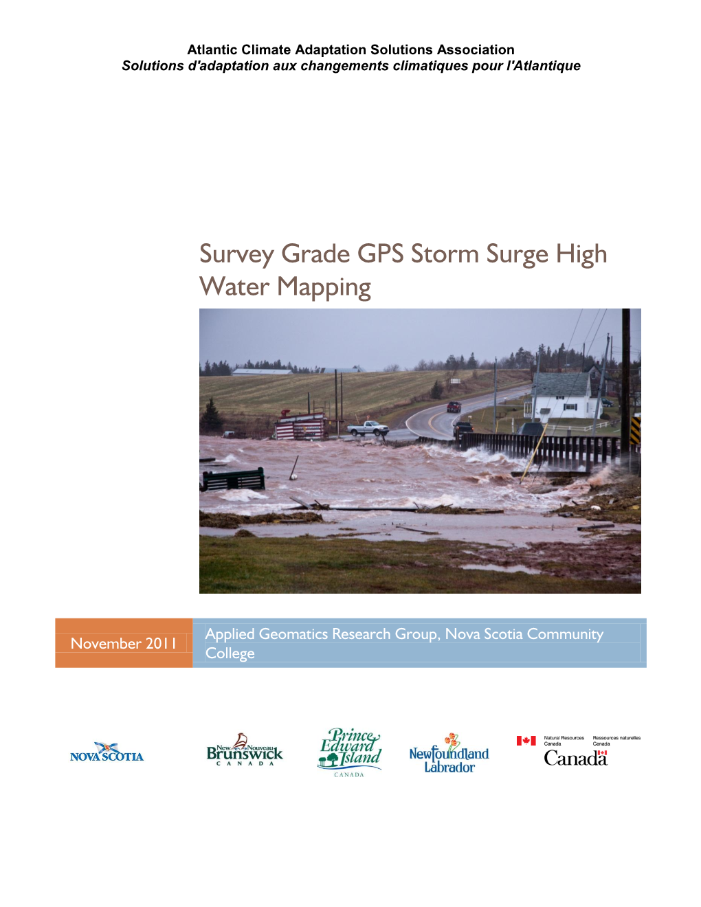 Survey Grade GPS Storm Surge High Water Mapping