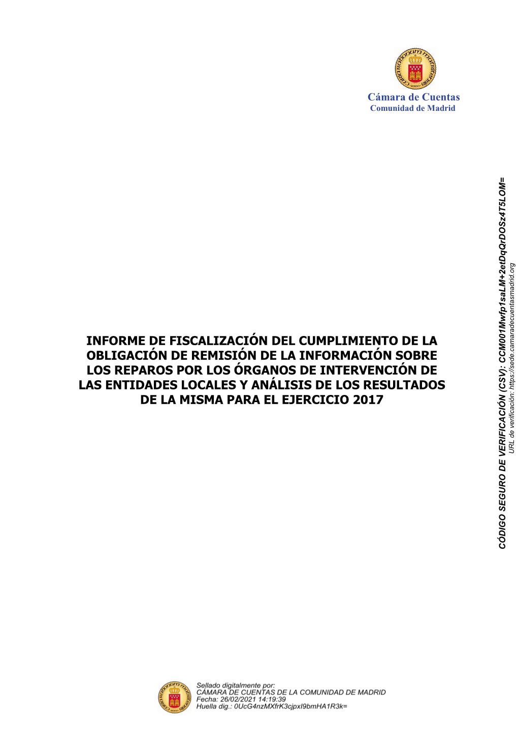 Informe De Fiscalización Del Cumplimiento De La Obligación De