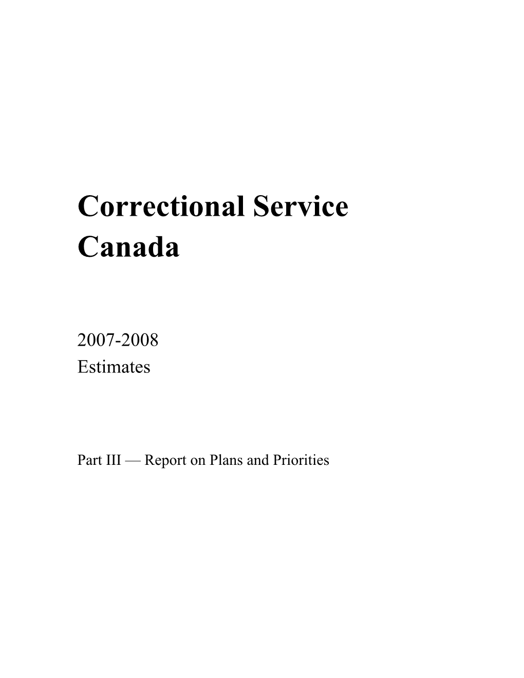 Correctional Service Canada