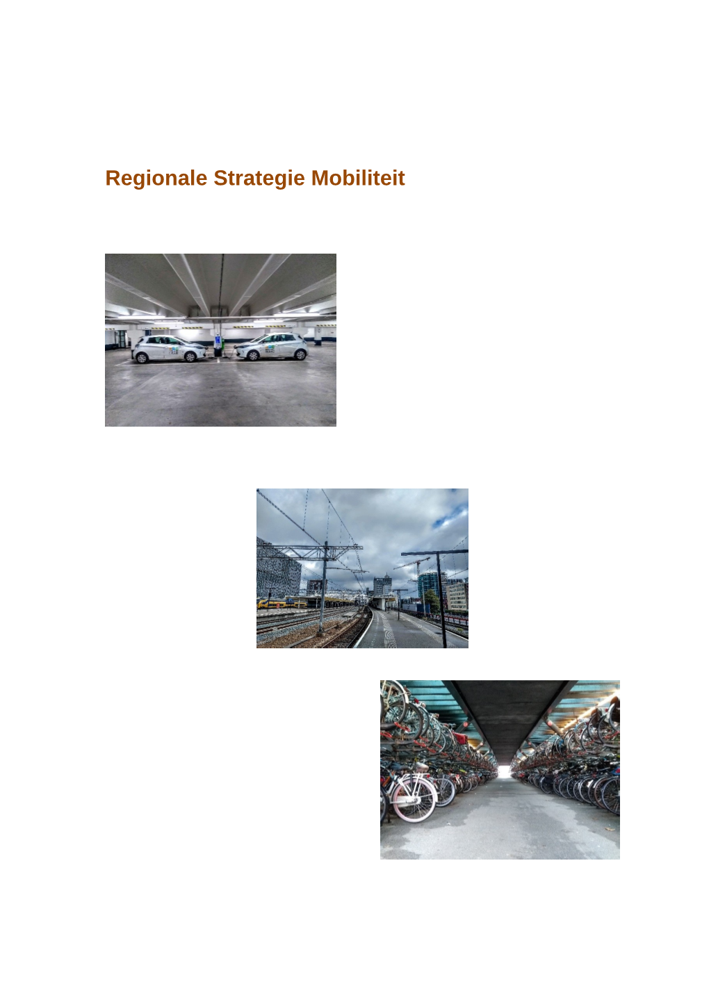 Regionale Strategie Mobiliteit Regionale Strategie Mobiliteit