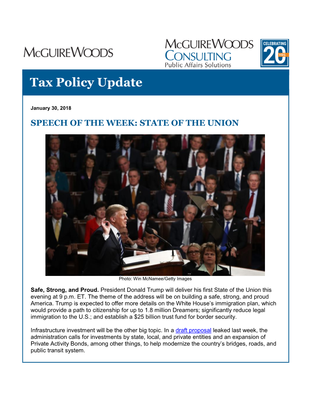 Tax Policy Update