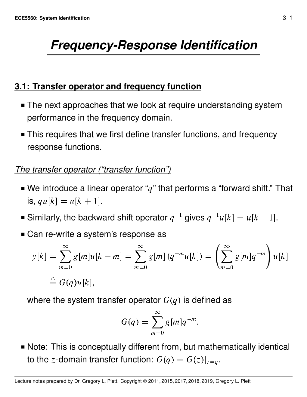 Frequency-Response Identification