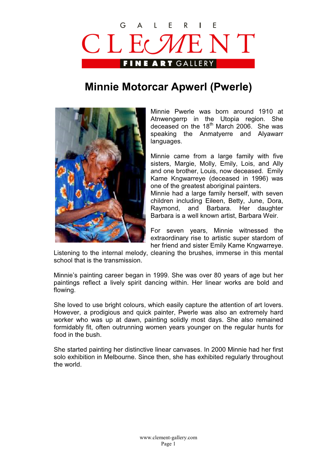 Minnie Motorcar Pwerle