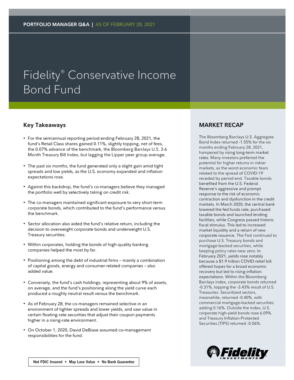 Fidelity® Conservative Income Bond Fund