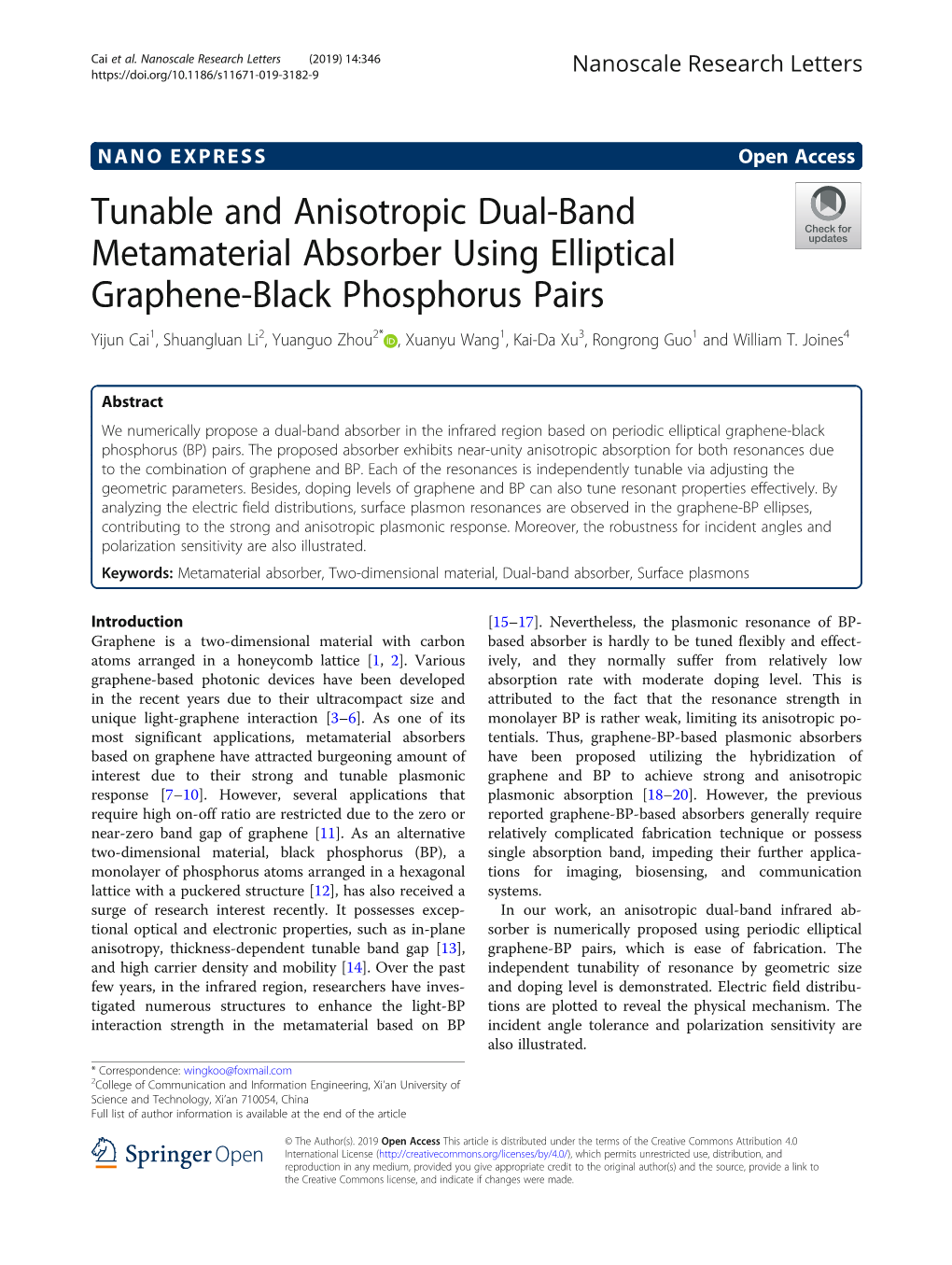 Tunable and Anisotropic Dual-Band Metamaterial Absorber Using