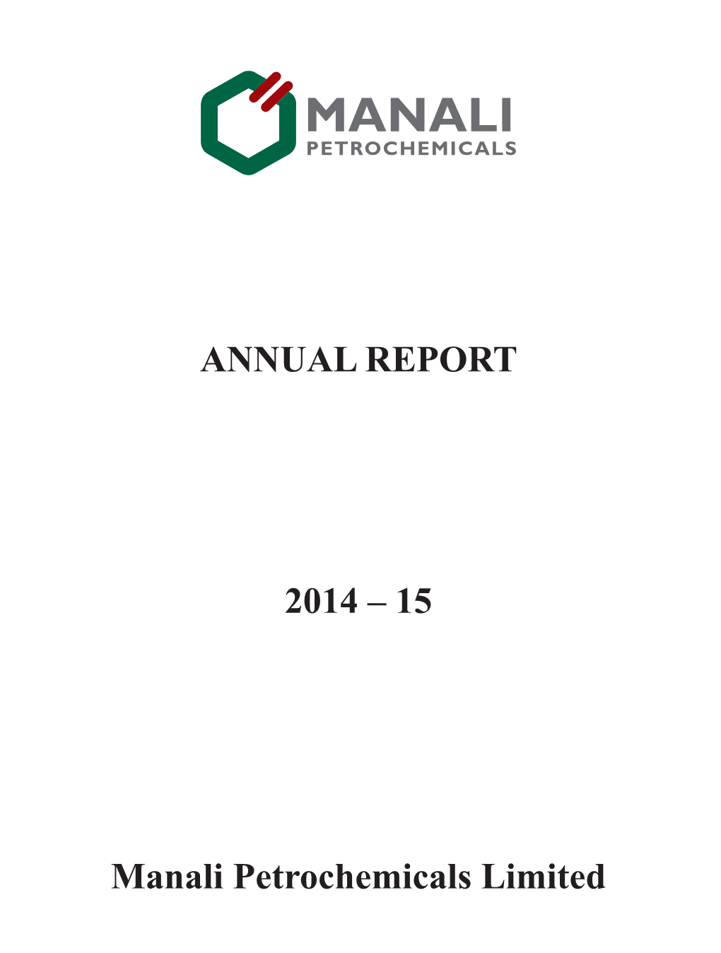 ANNUAL REPORT 2014 – 15 Manali Petrochemicals Limited