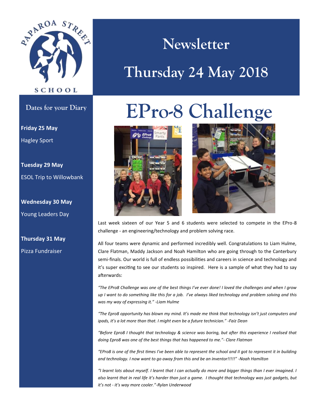 Epro-8 Challenge Friday 25 May Hagley Sport