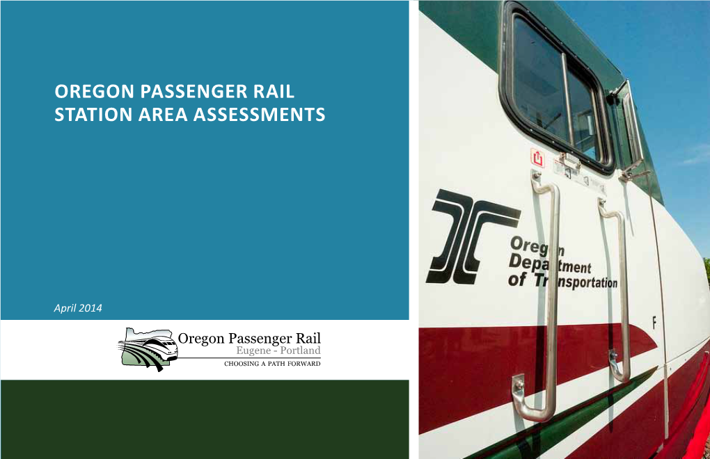 Oregon Passenger Rail Station Area Assessments