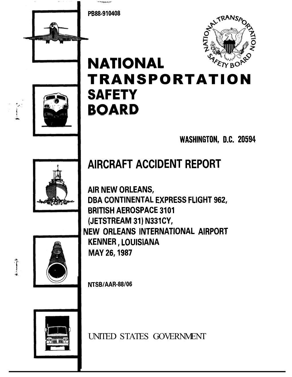 Jetstream 31) N331cy, New Orleans International Airport Kenner , Louisiana May 26,1987