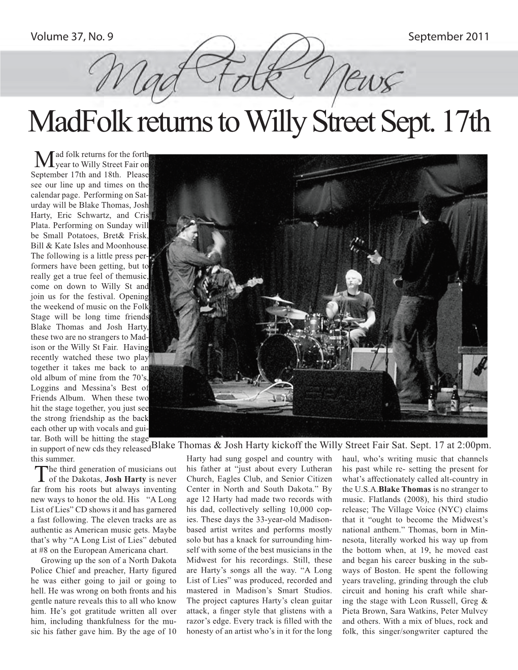 Madfolk Returns to Willy Street Sept. 17Th