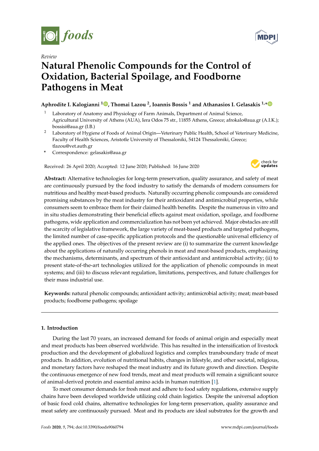 Natural Phenolic Compounds for the Control of Oxidation, Bacterial Spoilage, and Foodborne Pathogens in Meat