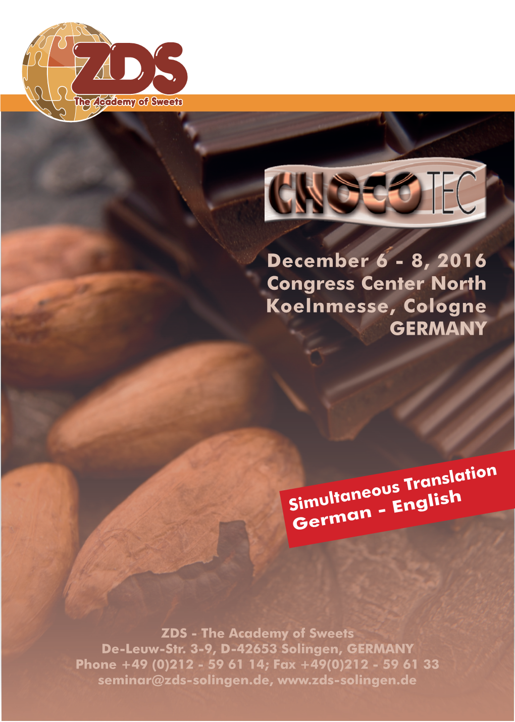 8, 2016 Congress Center North Koelnmesse, Cologne GERMANY